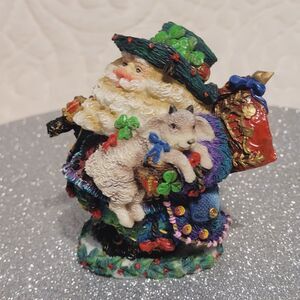 Vintage Dept 56 Crinkle Claus Irish Kelly Crinkle Santa Figurine 659132 with Box